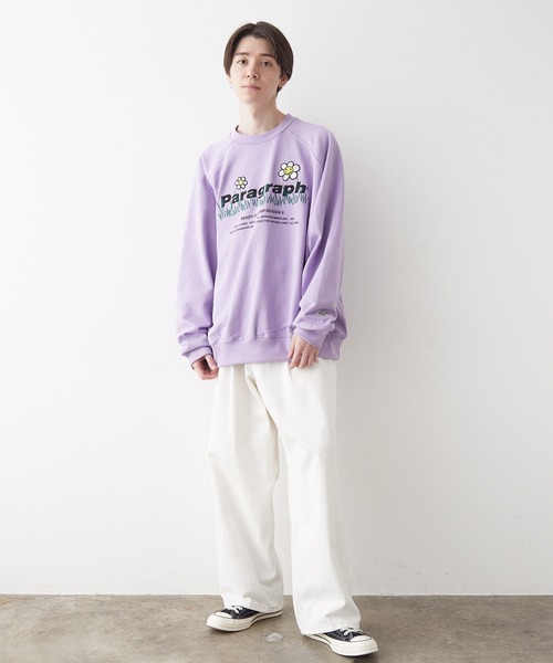 Paragraph(パラグラフ)の「【PARAGRAPH_NO.35】 フラワーロゴクルースウェット(スウェット・メンズ・ライトグレー/ラベンダー/ブルー系その他4/グリーン・FREE)」の17枚目の写真