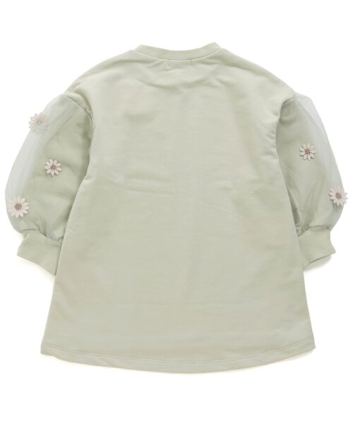 Seraph（セラフ）の「チュールフラワーチュニック（チュニック・キッズ・グリーン/アイボリー/ピンク・90/100/110/120/80/130/95/140）」の9枚目の写真