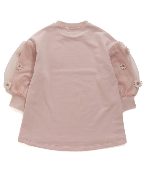 Seraph（セラフ）の「チュールフラワーチュニック（チュニック・キッズ・グリーン/アイボリー/ピンク・90/100/110/120/80/130/95/140）」の6枚目の写真