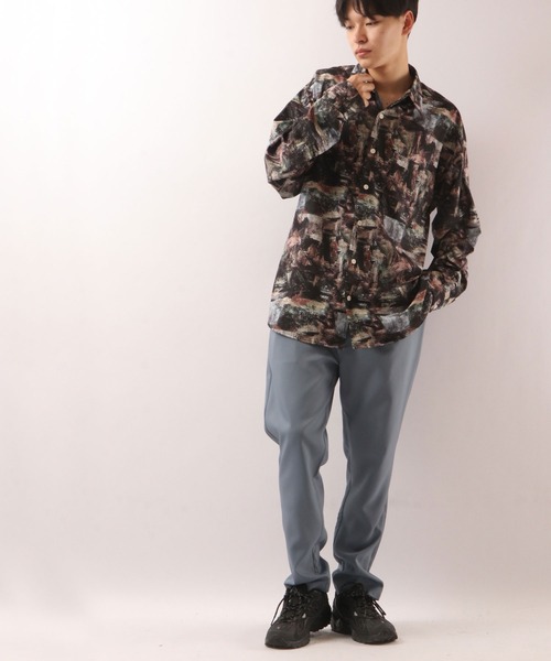 SUGGESTION（サジェッション）の「SUGGESTION 古着風ヴィンテージ 総柄 とろみ ビッグシャツ（シャツ/ブラウス・メンズ・ブラック/ベージュ/ネイビー/ブラウン/ブルー/ベージュ系その他・M/L）」の13枚目の写真