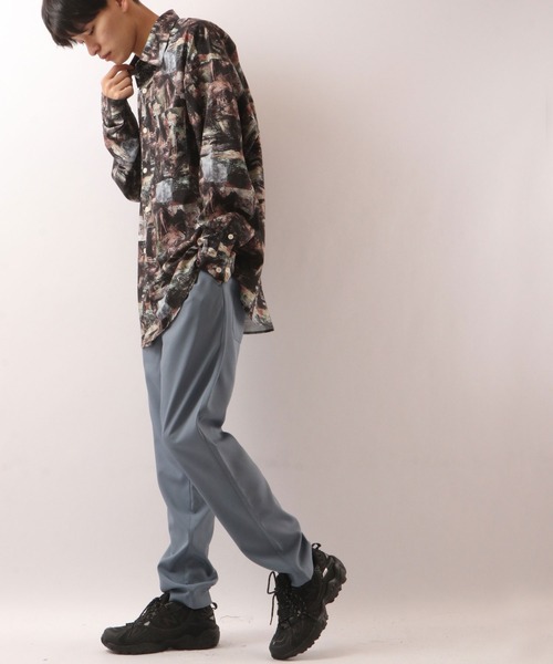 SUGGESTION（サジェッション）の「SUGGESTION 古着風ヴィンテージ 総柄 とろみ ビッグシャツ（シャツ/ブラウス・メンズ・ブラック/ベージュ/ネイビー/ブラウン/ブルー/ベージュ系その他・M/L）」の14枚目の写真