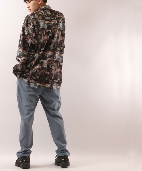 SUGGESTION（サジェッション）の「SUGGESTION 古着風ヴィンテージ 総柄 とろみ ビッグシャツ（シャツ/ブラウス・メンズ・ブラック/ベージュ/ネイビー/ブラウン/ブルー/ベージュ系その他・M/L）」の15枚目の写真