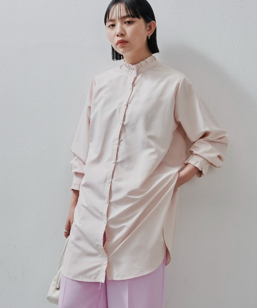 Aunt Marie's（アントマリーズ）の「2WAYフリルシャツブラウス（シャツ/ブラウス・レディース・ホワイト/ライトブルー/ピンク/ブルー・FREE）」の8枚目の写真