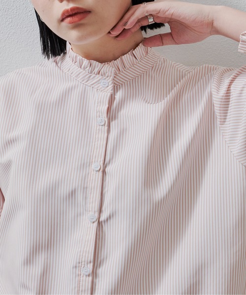 Aunt Marie's（アントマリーズ）の「2WAYフリルシャツブラウス（シャツ/ブラウス・レディース・ホワイト/ライトブルー/ピンク/ブルー・FREE）」の10枚目の写真