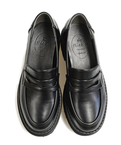 NOFALL（ノーフォール）の「厚底トラックソールコインローファー（ローファー・レディース・ホワイト/ブラック/シルバー/ブラック系その他・LL/S/M/L/3L）」の21枚目の写真