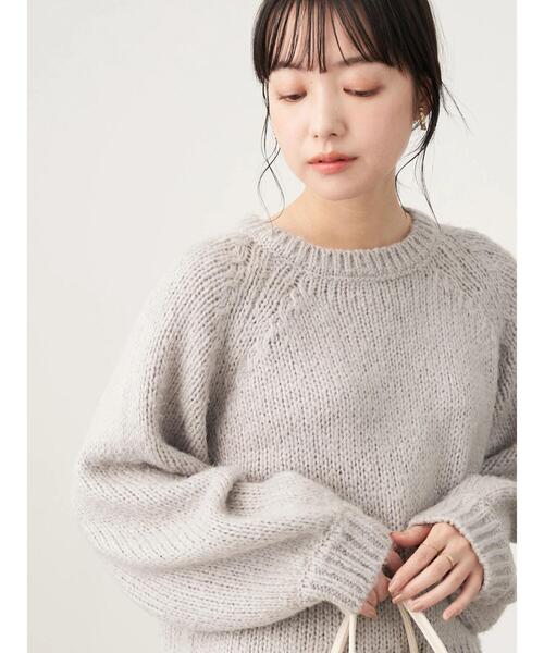 earth music&ecology（アースミュージックアンドエコロジー）の「ふわふわざっくりニットプルオーバー＊（ニット/セーター・レディース・アイボリー/ラベンダー/ライトグレー/サックスブルー・FREE）」の7枚目の写真