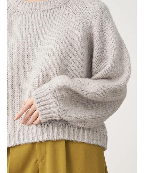 earth music&ecology（アースミュージックアンドエコロジー）の「ふわふわざっくりニットプルオーバー＊（ニット/セーター・レディース・アイボリー/ラベンダー/ライトグレー/サックスブルー・FREE）」の8枚目の写真