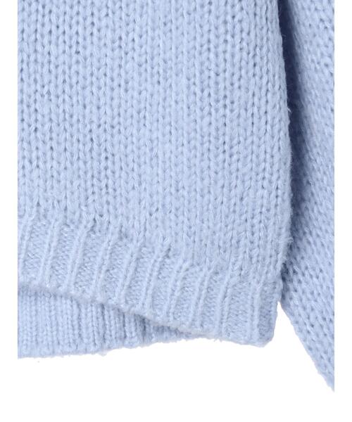 earth music&ecology（アースミュージックアンドエコロジー）の「ふわふわざっくりニットプルオーバー＊（ニット/セーター・レディース・アイボリー/ラベンダー/ライトグレー/サックスブルー・FREE）」の15枚目の写真