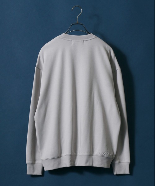 ANPAS(アンパス)の「Ponte Fabric Oversize Sweatshirt/ストレッチ ポンチ オーバーサイズ トレーナー(スウェット・メンズ・カーキ/サックスブルー/ライトグレー/ブラック・L/M/LL)」の10枚目の写真