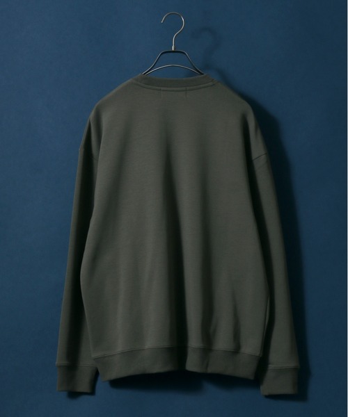 ANPAS(アンパス)の「Ponte Fabric Oversize Sweatshirt/ストレッチ ポンチ オーバーサイズ トレーナー(スウェット・メンズ・カーキ/サックスブルー/ライトグレー/ブラック・L/M/LL)」の9枚目の写真