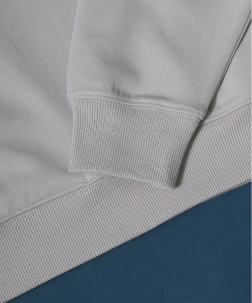 ANPAS(アンパス)の「Ponte Fabric Oversize Sweatshirt/ストレッチ ポンチ オーバーサイズ トレーナー(スウェット・メンズ・カーキ/サックスブルー/ライトグレー/ブラック・L/M/LL)」の12枚目の写真