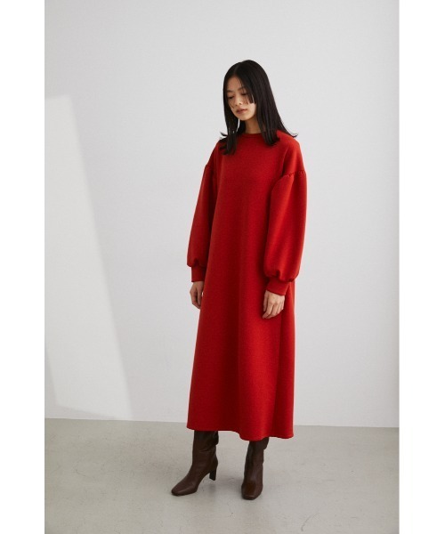 Styling （スタイリング） ボリュームスリーブミニワンピース　ブラック セール】TUCK SLEEVE WORK S/OP タックスリーブ ワーク ショート
