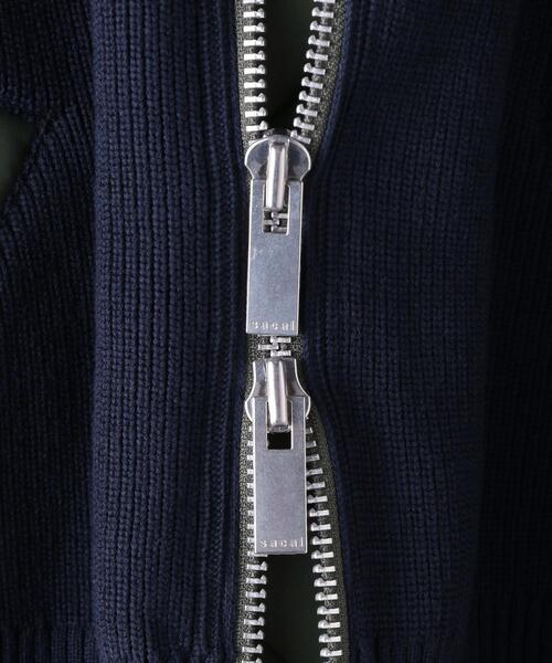 Sacai（サカイ）の「＜sacai（サカイ）＞ツイル ニット ブルゾン ■■■（ブルゾン・レディース・ブラック/ネイビー・1/2）」の10枚目の写真