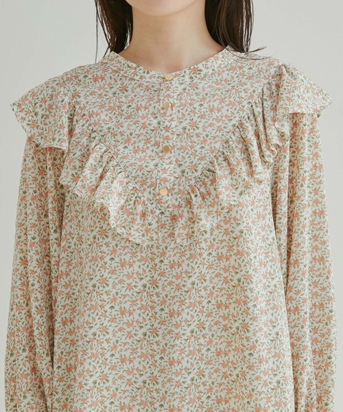 vis-`a-vis（ビサビ）の「【WEB限定】【前後2WAY】花柄＆無地フリルブラウス（シャツ/ブラウス・レディース・ブラック/ブラック系その他/ホワイト系その他/オフホワイト・FREE）」の17枚目の写真