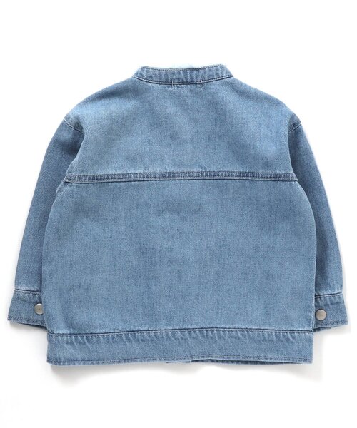 BREEZE(ブリーズ)の「フリルポケットデニムジャケット(デニムジャケット・キッズ・アイボリー/ブルー・120/110/100/90/80/140/130)」の4枚目の写真