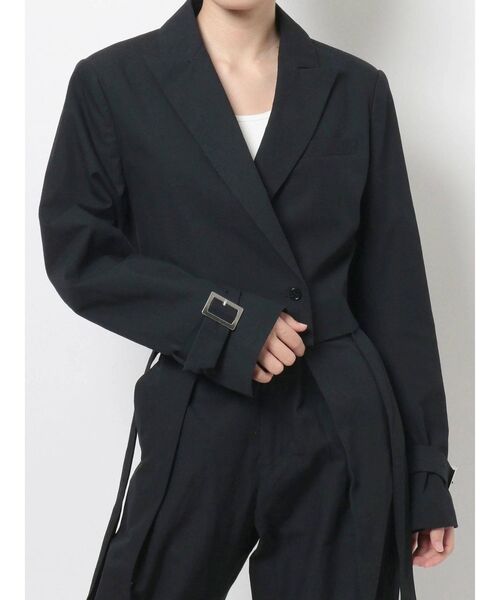 【カジュアルな♪】DIOR ベルト付き ショート ジャケット GYDA（ジェイダ）の「【セットアップ着用可】バックベルト