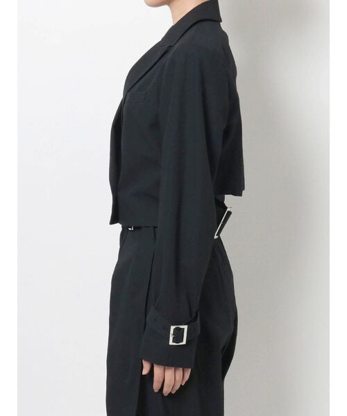 GYDA（ジェイダ）の「【セットアップ着用可】バックベルトショートジャケット（テーラードジャケット・レディース・ブラック/ベージュ・FREE）」の9枚目の写真