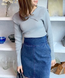 OLIVE des OLIVE | セーラーカラーリブニット(ニット/セーター)