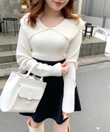 OLIVE des OLIVE | セーラーカラーリブニット(ニット/セーター)