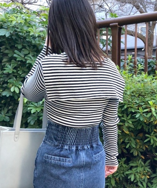 OLIVE des OLIVE（オリーブデオリーブ）の「セーラーカラーリブニット（ニット/セーター・レディース・ブラック/グレー/オフホワイト・FREE）」の18枚目の写真