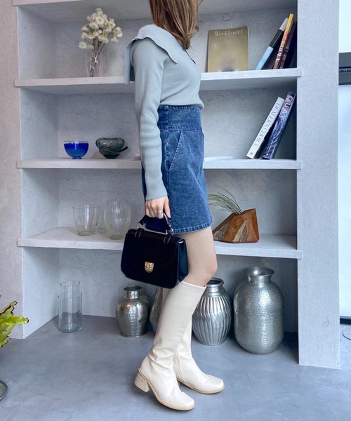 OLIVE des OLIVE（オリーブデオリーブ）の「セーラーカラーリブニット（ニット/セーター・レディース・ブラック/グレー/オフホワイト・FREE）」の10枚目の写真