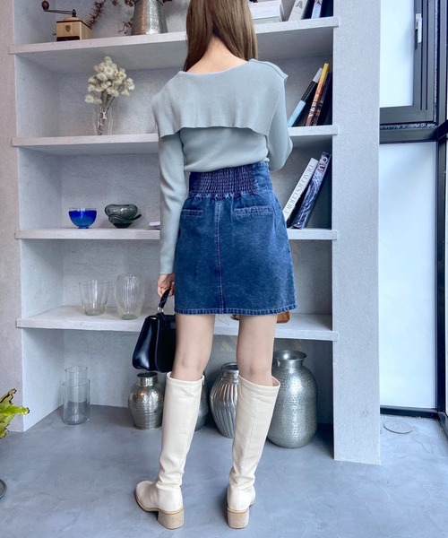 OLIVE des OLIVE（オリーブデオリーブ）の「セーラーカラーリブニット（ニット/セーター・レディース・ブラック/グレー/オフホワイト・FREE）」の11枚目の写真