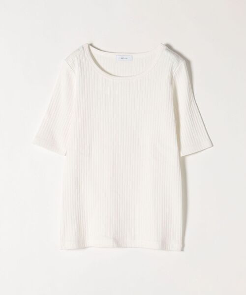 SHIPS any(シップス エニィ)の「SHIPS any:〈ウォッシャブル〉テレコ ハーフ スリーブ TEE◇(Tシャツ/カットソー・レディース・ホワイト/ブラック/カーキ/オレンジ/その他・ONE SIZE)」の6枚目の写真