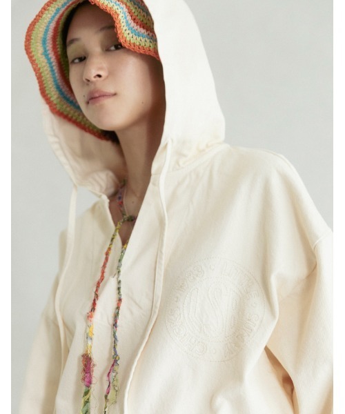 Little sunny bite（リトルサニーバイト）の「Original denim mexican parker（パーカー・レディース・ホワイト/サックスブルー/ピンク/インディゴブルー・SMALL/MEDIUM）」の2枚目の写真