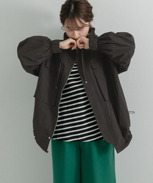 LAATO(ラート)の「ANORAK JACKET(ブルゾン・レディース・ブラック/オフホワイト・FREE)」の3枚目の写真