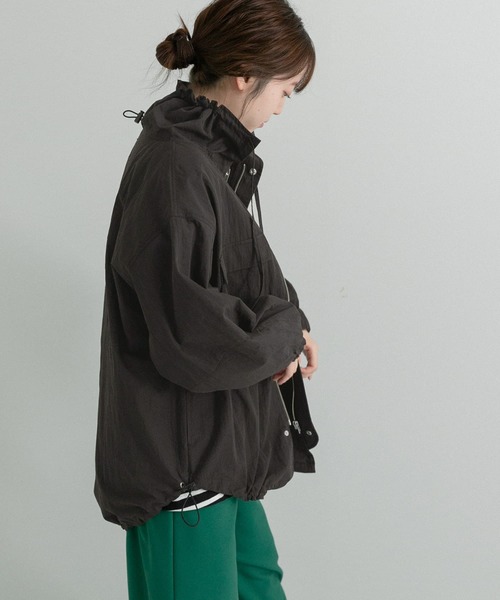 LAATO(ラート)の「ANORAK JACKET(ブルゾン・レディース・ブラック/オフホワイト・FREE)」の7枚目の写真