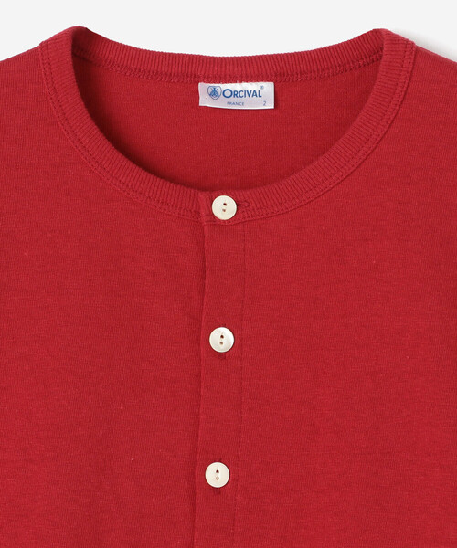 ORCIVAL(オーシバル)の「ORCIVAL | コットンスラブ天竺 クルーネックカーディガン WOMEN(カーディガン/ボレロ・レディース・レッド/ネイビー/ブラック・2/1)」の4枚目の写真