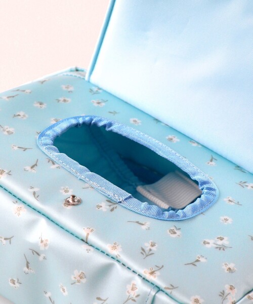 BRANSHES(ブランシェス)の「小花柄おむつポーチ(その他ベビー用品・キッズ・サックスブルー/ピンク・FREE)」の5枚目の写真