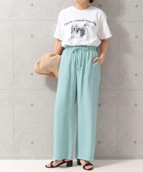 fredy emue（フレディエミュ）の「ツイルイージーパンツ（その他パンツ・レディース・サックスブルー/カーキ/ブラック・36/38）」の3枚目の写真