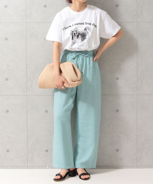 fredy emue（フレディエミュ）の「ツイルイージーパンツ（その他パンツ・レディース・サックスブルー/カーキ/ブラック・36/38）」の6枚目の写真