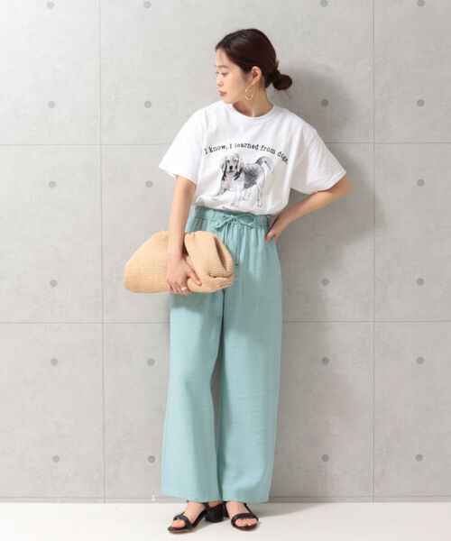 fredy emue（フレディエミュ）の「ツイルイージーパンツ（その他パンツ・レディース・サックスブルー/カーキ/ブラック・36/38）」の9枚目の写真