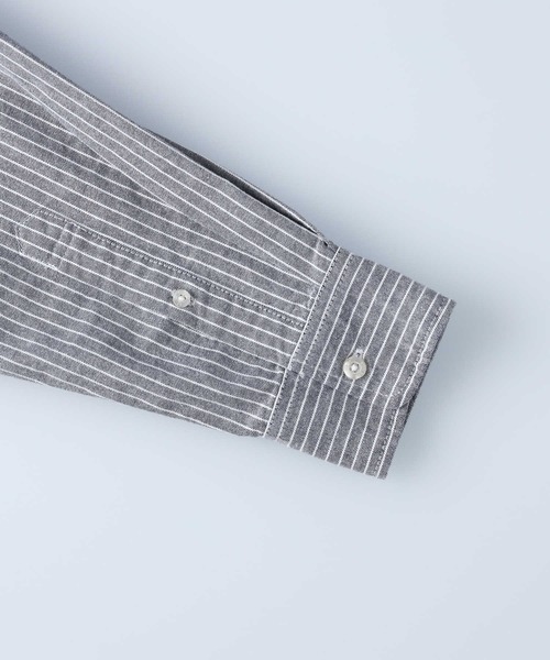 BACK NUMBER（バックナンバー）の「【BACK NUMBER】ビッグシルエットスタンドカラーシャツ（シャツ/ブラウス・メンズ・ネイビー×ホワイト/ベージュ・L/S/M）」の13枚目の写真