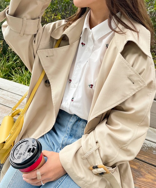 frunco(フランコ)の「チェリー刺しゅうブラウス(シャツ/ブラウス・レディース・ホワイト/ブラック・FREE)」の11枚目の写真