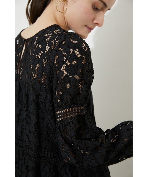 rienda（リエンダ）の「レースティアードミニワンピース（ワンピース・レディース・ライトパープル/ホワイト/ブラック・SMALL/MEDIUM）」の8枚目の写真