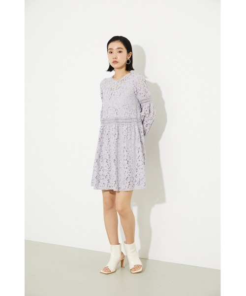 rienda（リエンダ）の「レースティアードミニワンピース（ワンピース・レディース・ライトパープル/ホワイト/ブラック・SMALL/MEDIUM）」の11枚目の写真