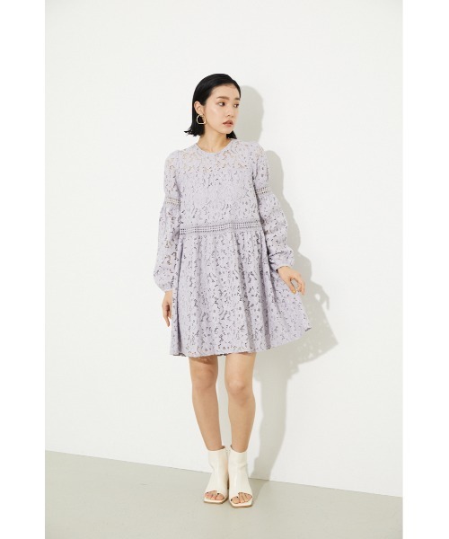 rienda（リエンダ）の「レースティアードミニワンピース（ワンピース・レディース・ライトパープル/ホワイト/ブラック・SMALL/MEDIUM）」の12枚目の写真