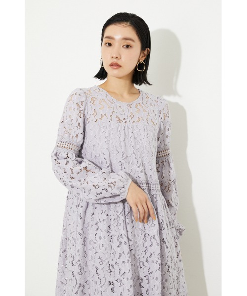 rienda（リエンダ）の「レースティアードミニワンピース（ワンピース・レディース・ライトパープル/ホワイト/ブラック・SMALL/MEDIUM）」の14枚目の写真