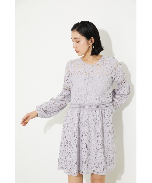 rienda（リエンダ）の「レースティアードミニワンピース（ワンピース・レディース・ライトパープル/ホワイト/ブラック・SMALL/MEDIUM）」の15枚目の写真