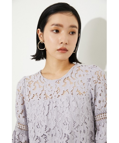 rienda（リエンダ）の「レースティアードミニワンピース（ワンピース・レディース・ライトパープル/ホワイト/ブラック・SMALL/MEDIUM）」の19枚目の写真