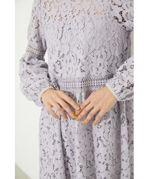rienda（リエンダ）の「レースティアードミニワンピース（ワンピース・レディース・ライトパープル/ホワイト/ブラック・SMALL/MEDIUM）」の22枚目の写真