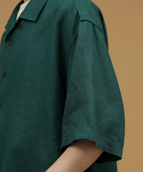 NANO universe（ナノユニバース）の「LB.03/リネンインタックオープンカラーシャツ（シャツ/ブラウス・メンズ・ホワイト/ブラック/グリーン/その他1・S/L/M）」の8枚目の写真