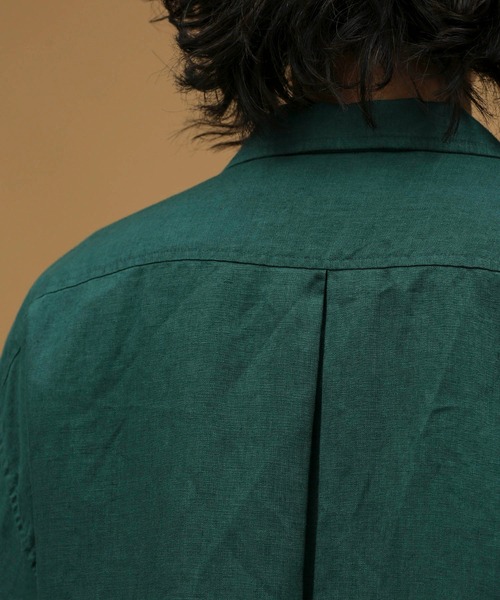 NANO universe（ナノユニバース）の「LB.03/リネンインタックオープンカラーシャツ（シャツ/ブラウス・メンズ・ホワイト/ブラック/グリーン/その他1・S/L/M）」の10枚目の写真