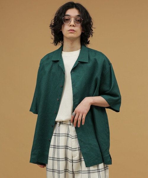 NANO universe（ナノユニバース）の「LB.03/リネンインタックオープンカラーシャツ（シャツ/ブラウス・メンズ・ホワイト/ブラック/グリーン/その他1・S/L/M）」の13枚目の写真