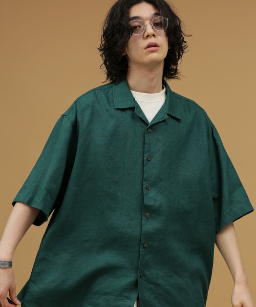 NANO universe（ナノユニバース）の「LB.03/リネンインタックオープンカラーシャツ（シャツ/ブラウス・メンズ・ホワイト/ブラック/グリーン/その他1・S/L/M）」の15枚目の写真