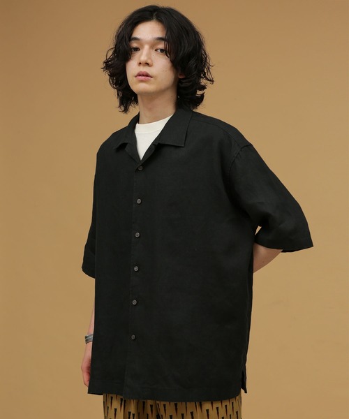 NANO universe（ナノユニバース）の「LB.03/リネンインタックオープンカラーシャツ（シャツ/ブラウス・メンズ・ホワイト/ブラック/グリーン/その他1・S/L/M）」の17枚目の写真