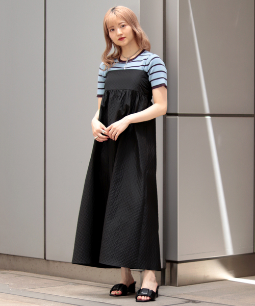 JOINT WORKS（ジョイントワークス）の「J-キルトジャカードキャミドレス（ワンピース・レディース・ブラック・FREE）」の2枚目の写真